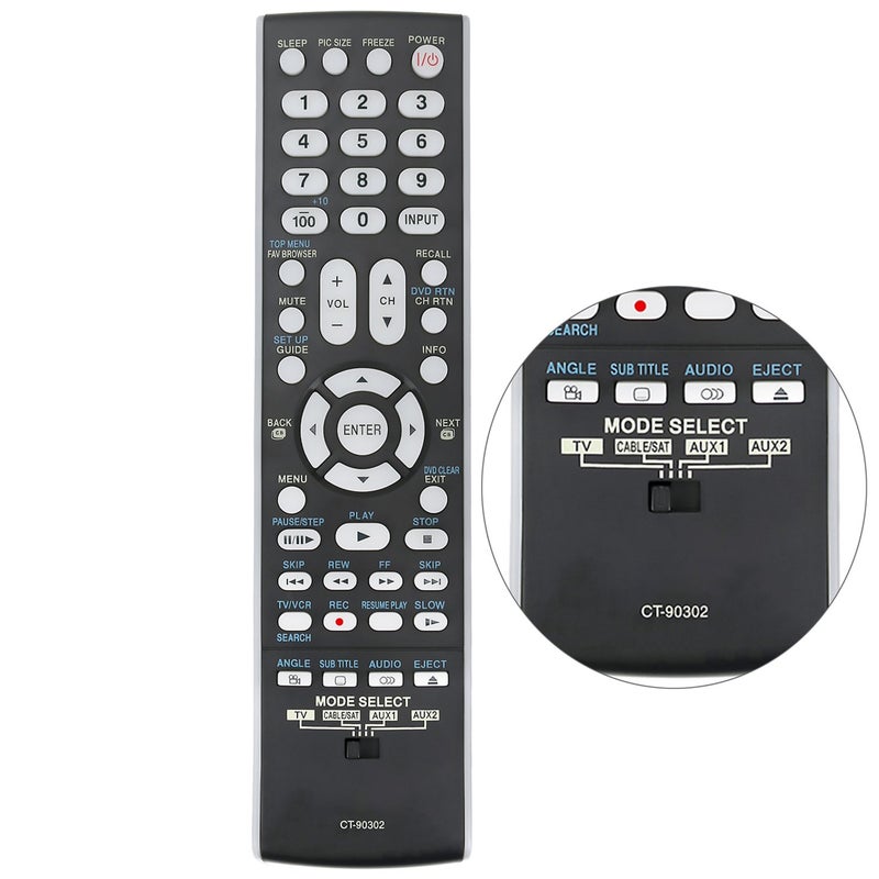 WINFLIKE New CT-90302 CT90302 Replace Remote Control Fit for Toshiba TV 32av502rz 40rv525u 22AV500U 26AV52RZ 32AV50SU 32CV510U 32RV525R 37AV52 37AV502R 40G300U 42RV535 46G300U 52RV530 40G300U1 - Image 1